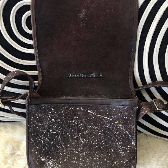 UNIQUE Embellished ART Vintage COACH Classic Messenger Bag ONE OF A KIND ART!!! - Picture 4 of 8